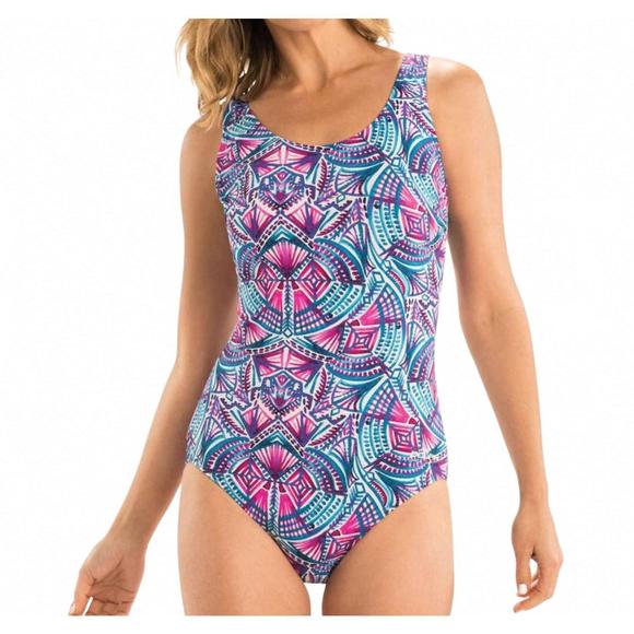 NEW DOLFIN chlorine resistant scoop back one piece swimsuit in ibiza - Picture 1 of 2
